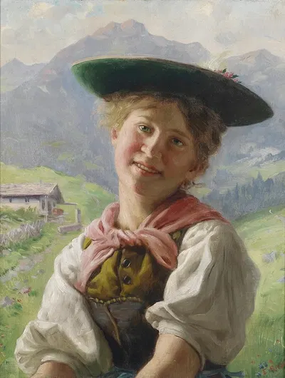 Dirndlkopf by Emil Rau — digital art print download