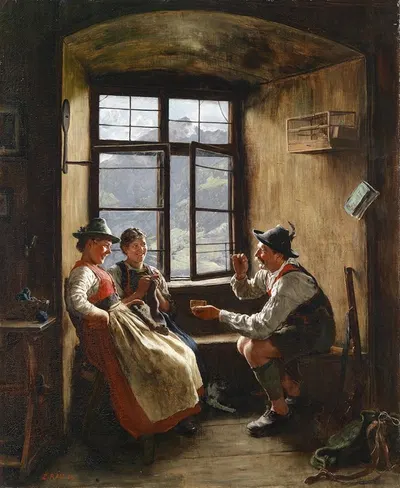 Rast des Jägers by Emil Rau, 1889 — digital art print download