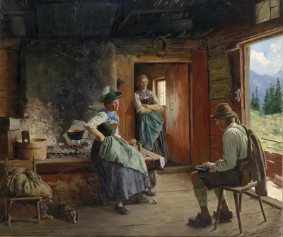 Besuch auf der Alm by Emil Rau — digital art print download