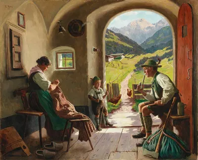 A Summer’s Day in Tyrol by Emil Rau — digital art print download