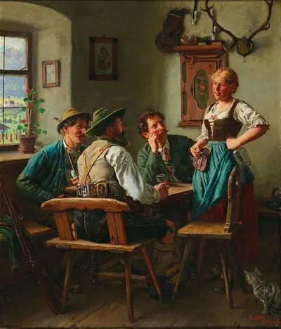 At the Inn by Emil Rau — digital art print download