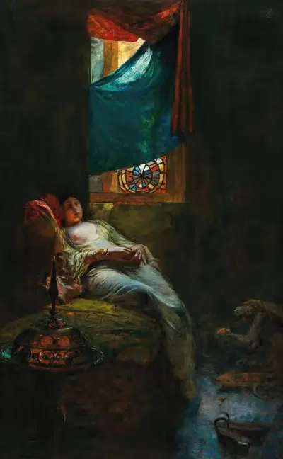 Спящая одалиска by Фердинанд Макс Бредт — digital art print download