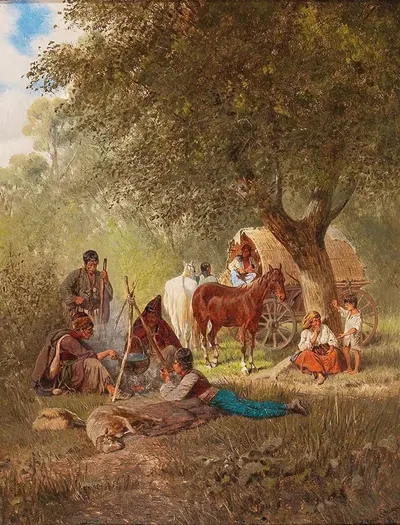 Полуденный отдых by Франц Квальо — digital art print download