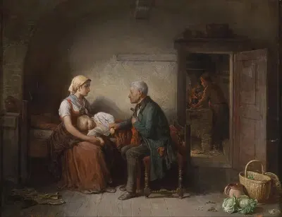Der Doktor by Friedrich Friedländer, 1870 — digital art print download