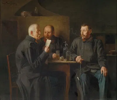 Veteranen im Gespräch by Friedrich Friedländer — digital art print download