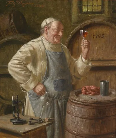 Ein guter Schluck by Fritz Wagner — digital art print download