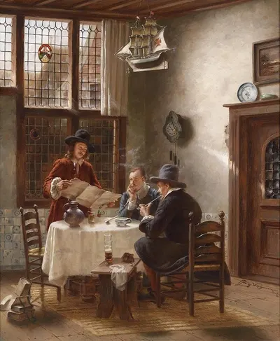 Herrenrunde by Fritz Wagner — digital art print download