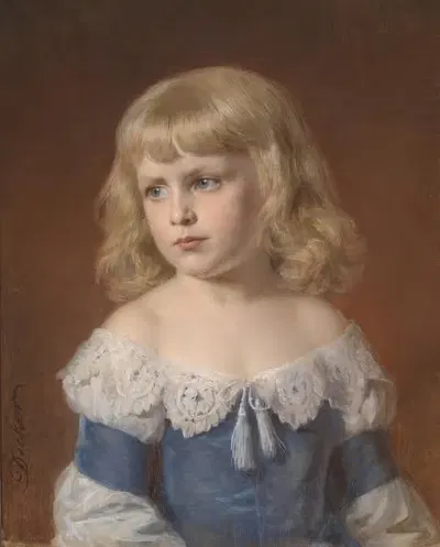 Porträt eines blonden Mädchens by Georg Decker — digital art print download