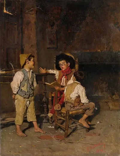 Детские игры by Джузеппе Константини, 1893 — digital art print download