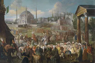 Prozession des Sultans in Istanbul by Jean Baptiste Vanmour — digital art print download