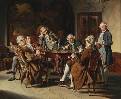 A group of gentlemen by Johann Hamza — digital art print download