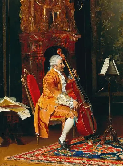 Cellist by Johann Hamza — digital art print download