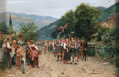 The peasant wedding by Johann Hamza — digital art print download