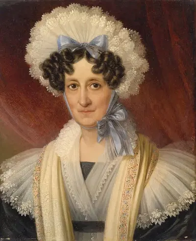 Дама в кружевной шапке by Иоганн Непомук Эндор, 1833 — digital art print download