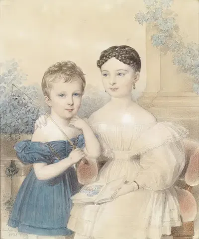 Дети с картинкой by Иоганн Непомук Эндор, 1831 — digital art print download