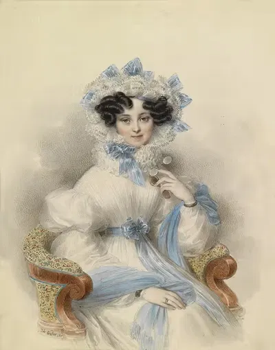 Портрет Генриетты фон Австрия by Иоганн Непомук Эндор, 1809 — digital art print download