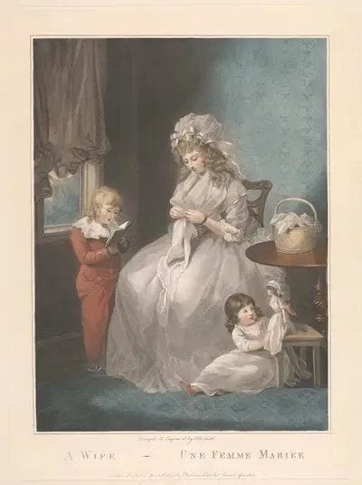 A Wife – Une Femme Mariee by John Raphael Smith, 1791 — digital art print download