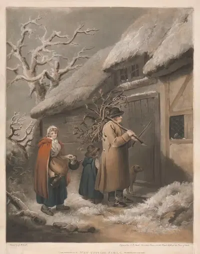 Cottage Family by John Raphael Smith, 1803 — digital art print download