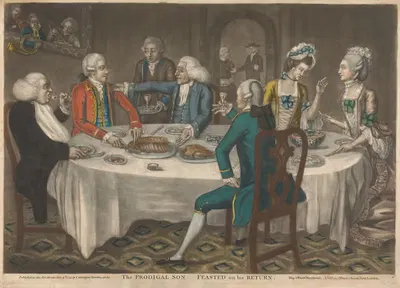 The Prodigal Son Feasted on His Return by John Raphael Smith, c. 1775 — digital art print download