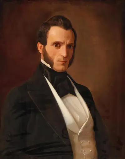 Portrait of Franz Gülich aged 37 by Joseph Mathias von Trenkwald — digital art print download