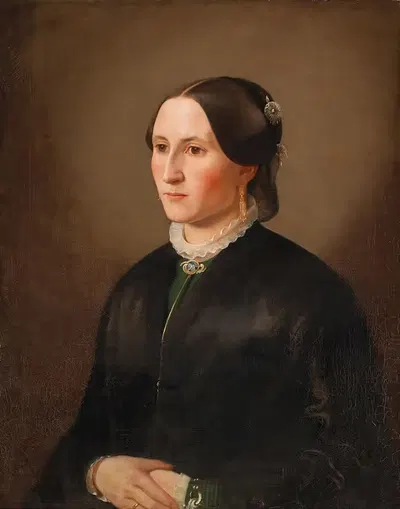 Portrait of Karoline Gülich née Trenkwald aged 31 by Joseph Mathias von Trenkwald — digital art print download
