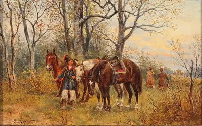 Казачий патруль by Людвиг Гедлек — digital art print download