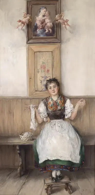 Idylle in der Stube by Otto Piltz — digital art print download