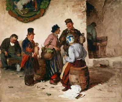 В Мюнхенском Хофбройхаусе by Паль Бём — digital art print download