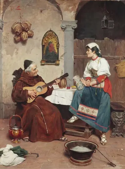 Musikalische Unterhaltung in der Schenke by Pietro Torrini — digital art print download