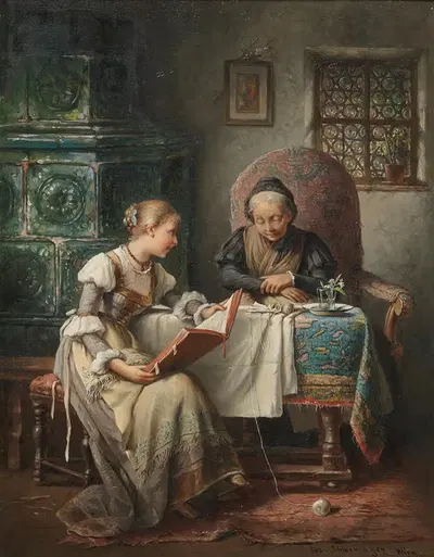 In der Stube by Rosa Schweninger — digital art print download