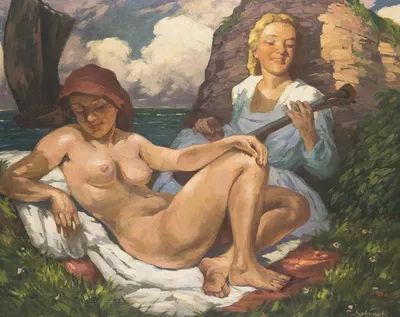 Отдых у моря by Рудольф Елинек — digital art print download