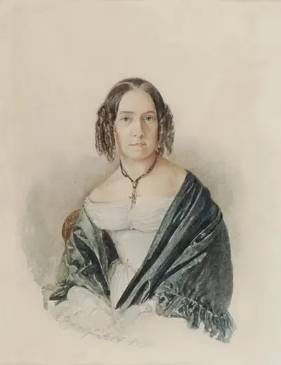 Портрет дамы by Рудольф фон Альт, 1838 — digital art print download