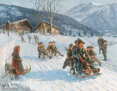 Захватывающая поездка на санях by Теодор Клеехаас — digital art print download