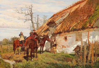Resting by the Barn by Wilhelm Velten — digital art print download