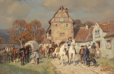 Markttag in Franken by Wilhelm Velten — digital art print download