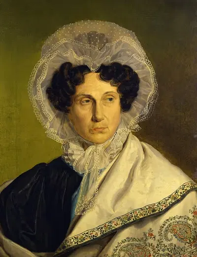 Портрет матери художника by Альфред Ретель, 1833 — digital art print download