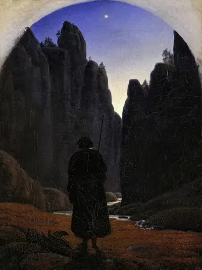 Паломник в скалистой долине by Карл Густав Каруз — digital art print download