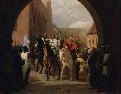 Вход рыцарей в Мариенбург (эскиз) by Карл Штеффек, 1884 — digital art print download
