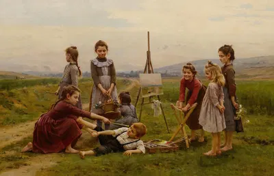 Молодые художники by Сезар Патте, 1902 — digital art print download