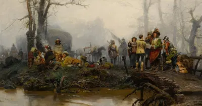 The Encampment by Cesare Auguste Detti, 1878 — digital art print download