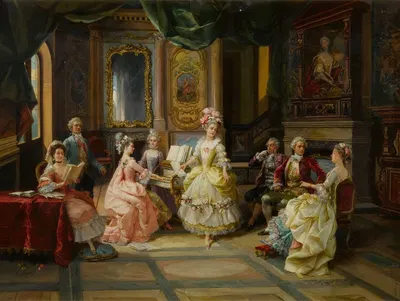 Music in the Parlor by Cesare Auguste Detti — digital art print download