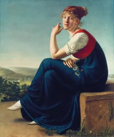 Портрет Генрике Даннекер by Кристиан Готлиб Шик, 1802 — digital art print download