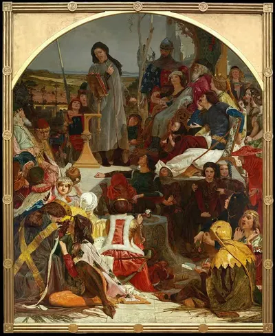 Чосер при дворе Эдварда III by Форд Мадокс Браун, 1847-1851 — digital art print download
