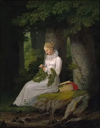 Цветочница by Георг Фридрих Керстинг, 1815 — digital art print download