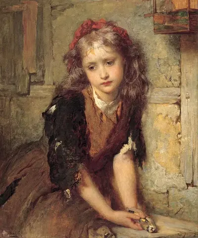 Мертвый щегол ("Все, что осталось от любви") by Джордж Элгар Хикс, 1878 — digital art print download