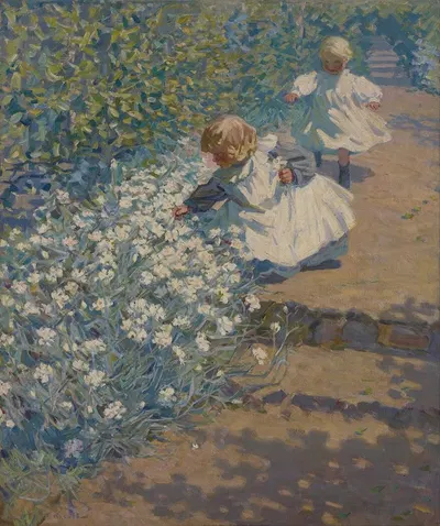 Сбор цветов by Хелен Гэллоуэй МакНиколл, 1907-1917 — digital art print download