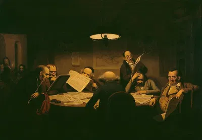 Читальный зал by Иоганн Петер Хазенклевер, 1843 — digital art print download