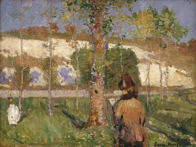 Мадам Сисле на берегу Луа в Море by Джон Питер Рассел, 1887 — digital art print download