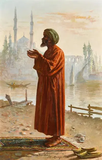 The Prayer by Leonardo de Mango, 1885 — digital art print download