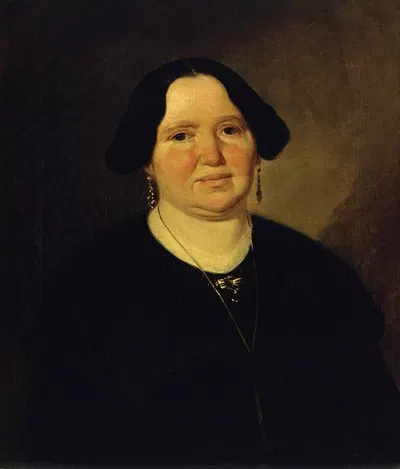 Portrait of Mrs. Müller by Ludwig Knaus — digital art print download